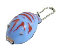 Ruilogod Forma de pescado de plástico rojo azul Cutter Cutter Cutter W Llavero (id: 808 682 605 8c6 7e7
