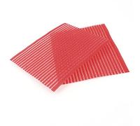 Ruilogod Headdressing Stripe Impreso Rectángulo Forma Fringe Hair Sticker Rojo para las señoras (id:27 afb 0f 1e7 240