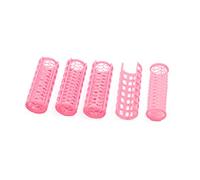 Ruilogod Juego de 4 rulos de plástico para el hogar, salón de belleza, juego de herramientas de peluquería, color rosa (id: 85d 884 6f9 62f 69c