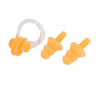 Ruilogod Juego de tapones suaves para los oídos para natación, protección deportiva, color naranja, con funda (id: 3c0 b38 f19 d33 ed6