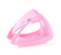Ruilogod Ladies Girls Dot Print Triangle Design Pink Plastic Jaw Hair Glaw Clips