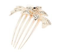 Ruilogod Lady Bride Clear Rhinestone Petal Flower Decor Tuck Peine Hair Pin Clip(id:d5 e80 fc 673 cd9