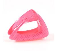 Ruilogod Lady Girls Dotty Print Triangle Forma Hot Pink Plastic Jaw Hair Glaw Clips