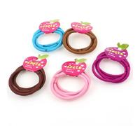 Ruilogod Lady Women Nylon envuelto elástico de goma de cola de caballo de cola de caballo colorido 20 PCS