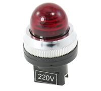 Ruilogod Lámpara de señal de piloto LED de AC 220V LED de 30 mm luz roja