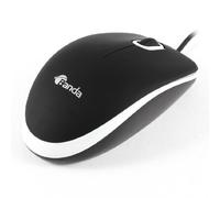 Ruilogod LED Rojo USB 1200DPI Mouse óptico Negro blancopuro para portátil portátil