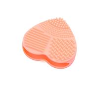 Ruilogod Limpiador de brochas de maquillaje en forma de corazón naranja para lavar y fregar, herramienta de mano (id: 290 f71 cf2 3dc 63f