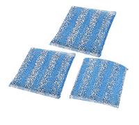 Ruilogod Limpiador de tazas de platos de cocina, 3 piezas, azul (id: bc5 3cc 8a1 33b cama