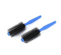 Ruilogod Mango de plástico redondo Barberos Salon Styling Cepillo de pelo Peine 2 unids azul (id: de a90 b5 2f0 4ef