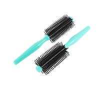 Ruilogod Mango redondo de plástico DIY Cabello rizado Flexible Roll Brush Peine 2 unids (id:c0 58d 3d 3af 94d