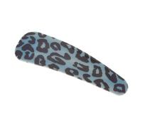 Ruilogod Mujer negra leopardo impresión arco prong clips de pelo trullo