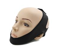 Ruilogod Negro XL tamaño Spandex Thin Media Mascarilla Facial Shaper Cheek Lift Formando Banda