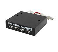Ruilogod Panel Frontal Interno de 3.5 Pulgadas 4 Puerto USB 2.0 Hub