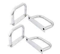 Ruilogod Patas de metal para dormitorio, cómoda, cajón, armario, 4 unidades, tono plateado (id: 342 3ef 2d2 71a bc7