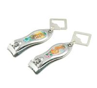Ruilogod Patrón de niña de acero inoxidable Clipper 2 PCS