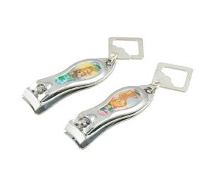 Ruilogod Patrón de niña de acero inoxidable Clipper 2 PCS