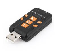 Ruilogod PC Laptop Negro Negro USB 2.0 al Adaptador de Tarjeta de Sonido de Audio Virtual 3D 8.1 CH