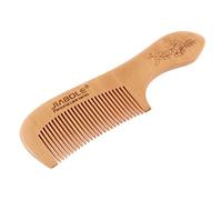 Ruilogod Peine natural portátil para el cuidado del cabello con mango floral tallado en madera, 7 pulgadas de largo (id: 641 051 05e 49a 4fd