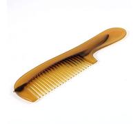Ruilogod Peluquería de mango de plástico ámbar 5.7"Longitud Curly Hair Care Handgrip Peine