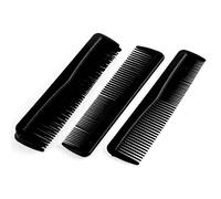 Ruilogod Peluquería de peluquería de salón de plástico Peine de pelo fino 5PCS Negro (id:17 629 6c 946 60e