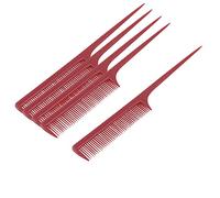 Ruilogod Peluquería de plástico Barberos Peines de cola de rata dentada 5 unids (id:5d 0b0 b6 ce1 25b