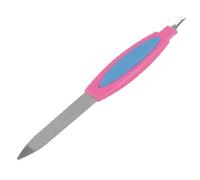 Ruilogod Pink Light Blue Mango Manicure Cuticle Trimmer Remover Silencio de uñas Archivo 2 en 1