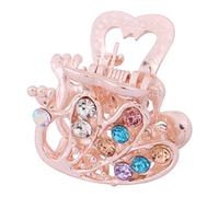 Ruilogod Pinza de metal con forma de pavo real con diamantes de imitación artificiales para decoración de mujer, para peinar el cabello, pinza para el pelo (id: 0bc a9c f5d ff2 e45)