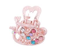 Ruilogod Pinza de pelo de metal con forma de pavo real con incrustaciones de diamantes de imitación artificiales para mujer (id: d07 98d b04 00f d1f