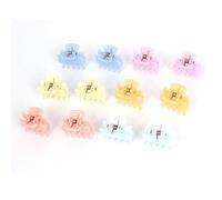 Ruilogod Plástico chica señora clips para el cabello pinzas pinzas pinzas 12 unids multicolor (id:fe 78f 7e ead 489
