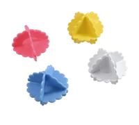 Ruilogod Plástico Octahedral Lavandería Bola de lavado de 2.1 pulgadas DIA 4 PCS MULTICOLOR