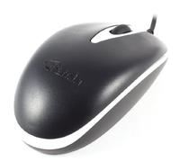 Ruilogod Rojo LED USB 2.0 1200DPI Mouse óptico Negro blancopuro para PC Desktop