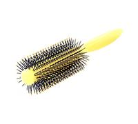 Ruilogod Rollo de plástico redondo para cabello rizado, peine de cerdas amarillas (id: 86b a39 f13 50b 78e