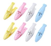 Ruilogod Ropa de plástico Calcetines Toalla Pegs Clips Pinzas 8pcs Multicolor