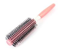 Ruilogod Salón Curly Hair Care Pink Plástico Mango Bristle Brush Teal 8.7"Largo