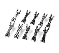 Ruilogod Señora 5 pares modelada X en forma de cocodrilo Panalle blancopuro blancopuro