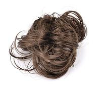 Ruilogod Señora corto estilo rizado peluca cola de caballo elástico lazo banda color café (id:a6 38f 92 ea0 84f