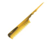 Ruilogod Señora de diferentes longitudes dientes de plástico marrón mango afilado peine (id:bc ac5 3c df7 392