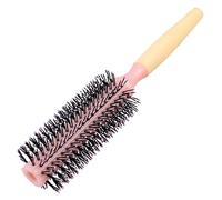 Ruilogod Señora DIY pelo rizado plástico rollo flexible cepillo peine rosa beige (id:eb 59e 35 f5c a76