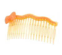 Ruilogod Señora Mujer Plástico Naranja Bowknot Decoración Cabello Peine Clip Clamp(id:1f 881 3d 096 297