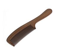 Ruilogod Señora peluquería color café mango plástico peine de pelo dentado ancho (id:81 2b7 17 43f 881