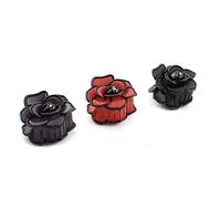 Ruilogod Señora rosa en forma de tricolor plástico peluquería pelo garra 3 unids (id:f2 937 39 3f8 724