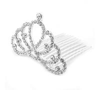 Ruilogod Señoras dama de honor Rhinestone decoración nupcial corona peine tiara headwear