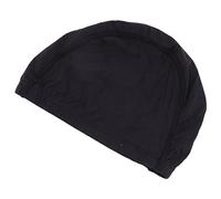 Ruilogod Tissu élastique Lady Douche de bain de Bain Chapeau couverture cheveux serviette Noir