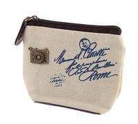 Ruilogod Toile caméra modèle fermeture à fermeture à fermeture à glissière de poche porte-pièces sac à main sac