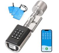RUILON Cerradura electrica para puerta con contraseña, tarjeta RFID, APP, WiFi, cilindro de cierre ajustable para puertas de 30-70mm
