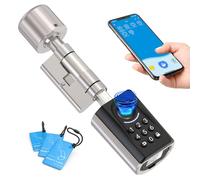 RUILON ToucA51 Cerradura de huella dactilar con contraseña, cerradura electrónica de huella dactilar con código PIN con aplicación, contraseña, tarjeta RFID y WIFI, apto para puertas de 30-70 mm