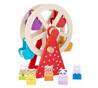 Ruilonghai Madera - Kits Modelo Madera Juguete artesanía construcción - Juguete Circo Madera con manivela, Juego Interactivo educación temprana para Padres e Hijos