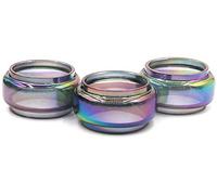 RUILUL 3 Piezas Tubo de Repuesto de Tanque de Vidrio para TFV12 Big Baby Prince Accesorio de Silicona Vape Band Anillos Multicolor Juego de 3 Copas de arcoíris.