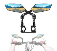 Ruimooto Juego de espejos para bicicleta izquierda y derecha, plegable y giratorio 360° para mayor seguridad. Espejo universal para manillar con visión sin distorsiones para bicicleta, bicicleta