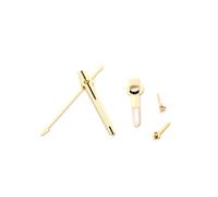 Ruimou 1 Juego de Manos de Reloj Luminosas Verdes de 13,5 Mm Reemplazo de 6 Pines Piezas de Reparación Compatibles con VK63 (dorado)
